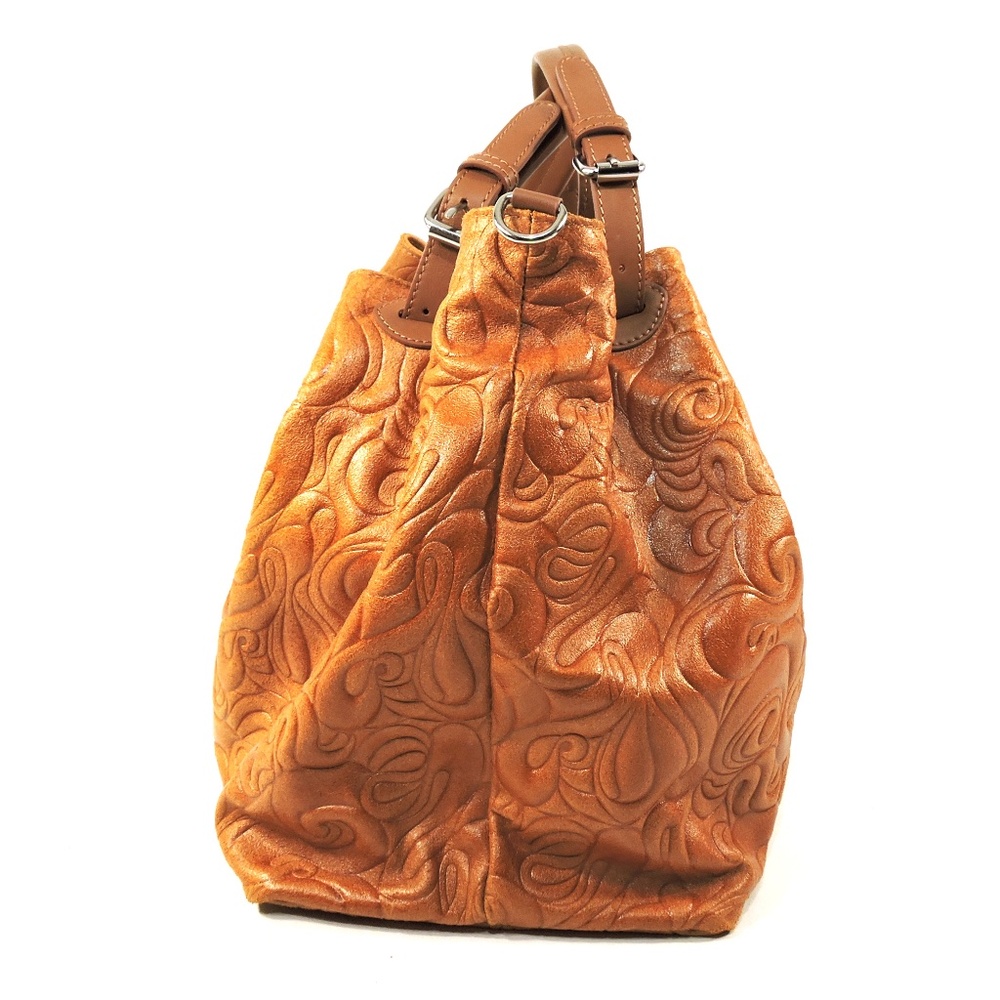 ISADORA 🇮🇹 WOMEN'S BROWN GENUINE LEATHER HANDBAG - Picture 2 of 4